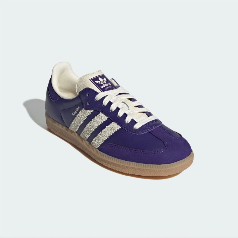 Adidas Samba Purple & White Women Sz 9 /7.5 Men NWB - Picture 13 of 14